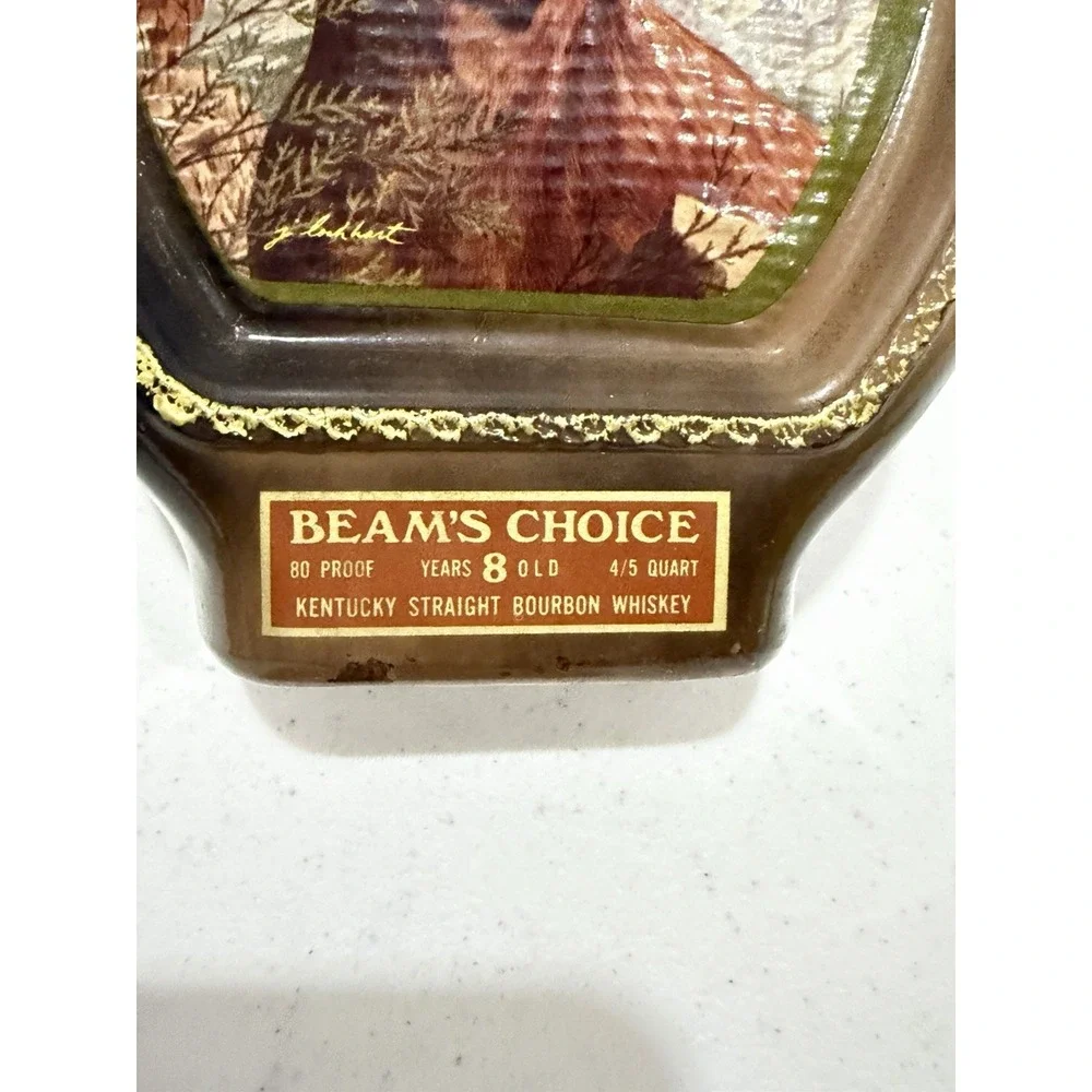 Jim Beam Decanter Beam's Choice Bighorn Sheep RAM Whiskey Bottle EMPTY Vintage